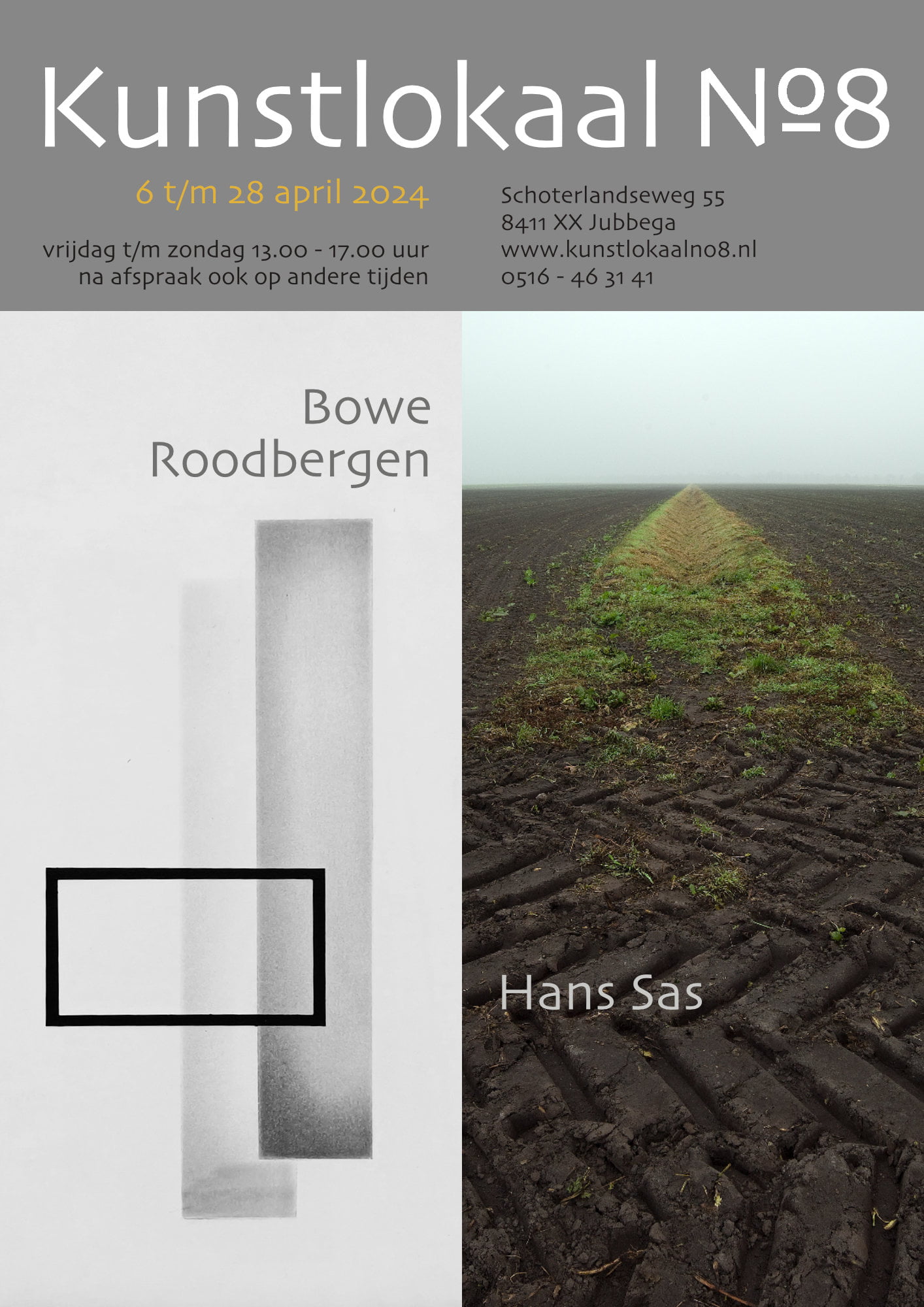 Bowe Roodbergen | Han Sas, duotentoonstelling 6 t/m 28 april 2024